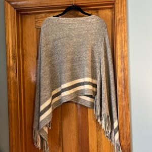 Beautiful gray and white poncho
